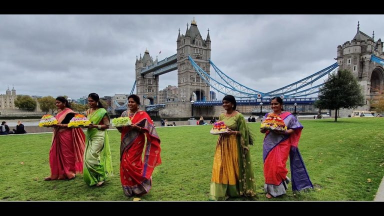 Bathukamma celebrations at London Tower Bridge